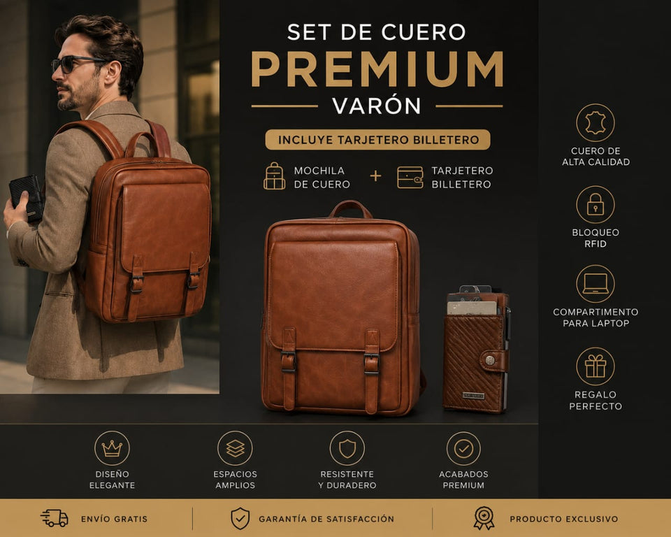 SET DE CUERO PREMIUM