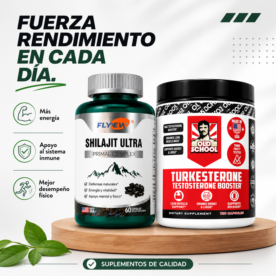 Combo Shilajit Ultra + Turkesterone - Fuerza Rendimiento